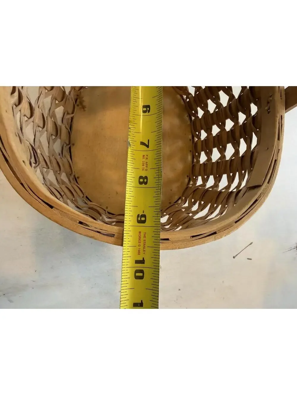 Tan Wicker woven farmhouse, country basket, cottagecore